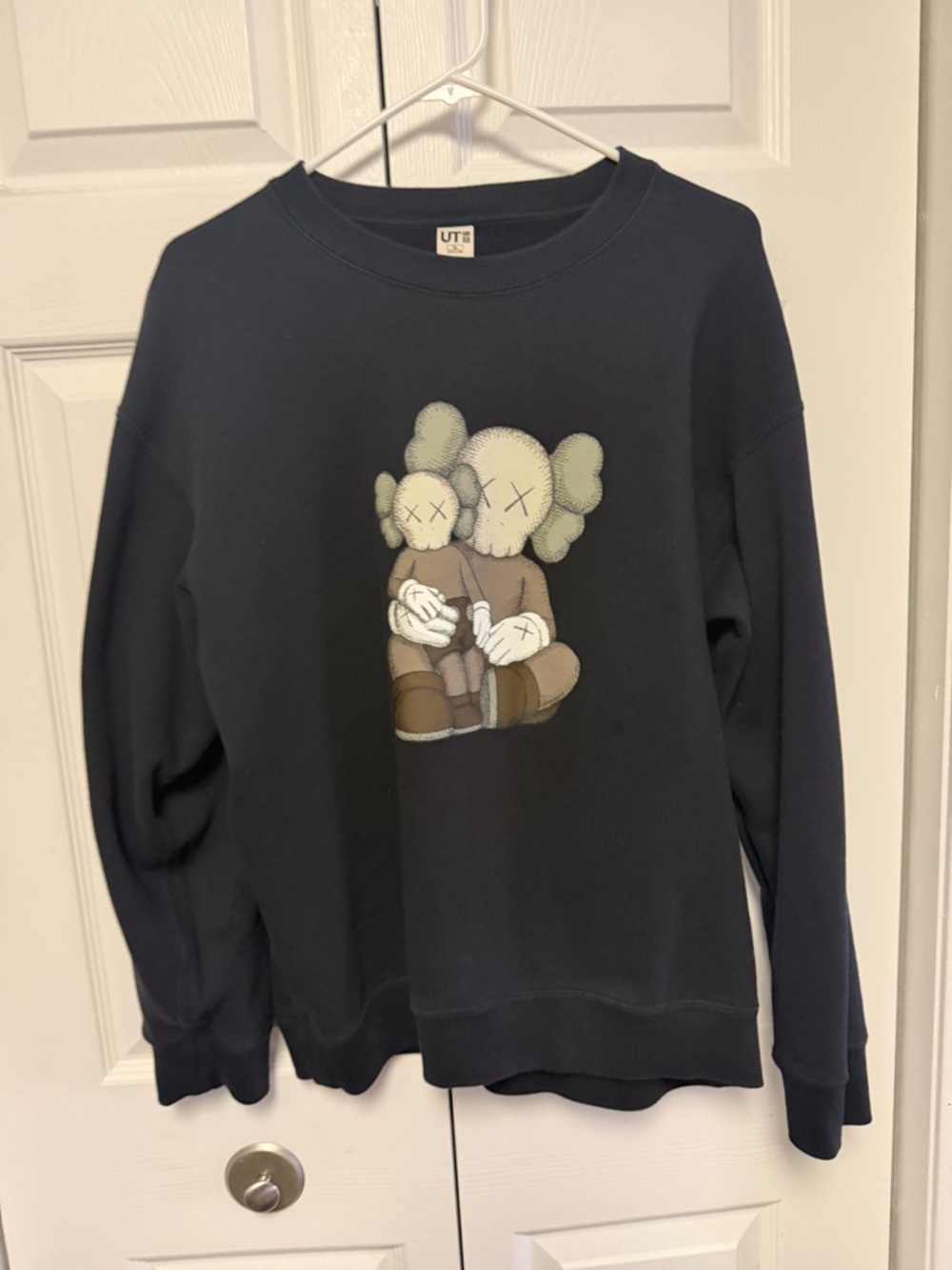 Uniqlo Black Crewneck Sweatshirt with Character Graphic